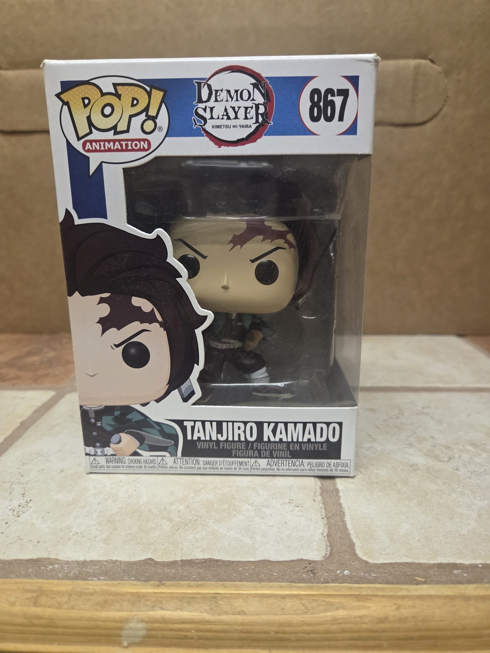 Funko Pop! Animation Tanjiro Kamado Figure - Green, Black, Brown, White